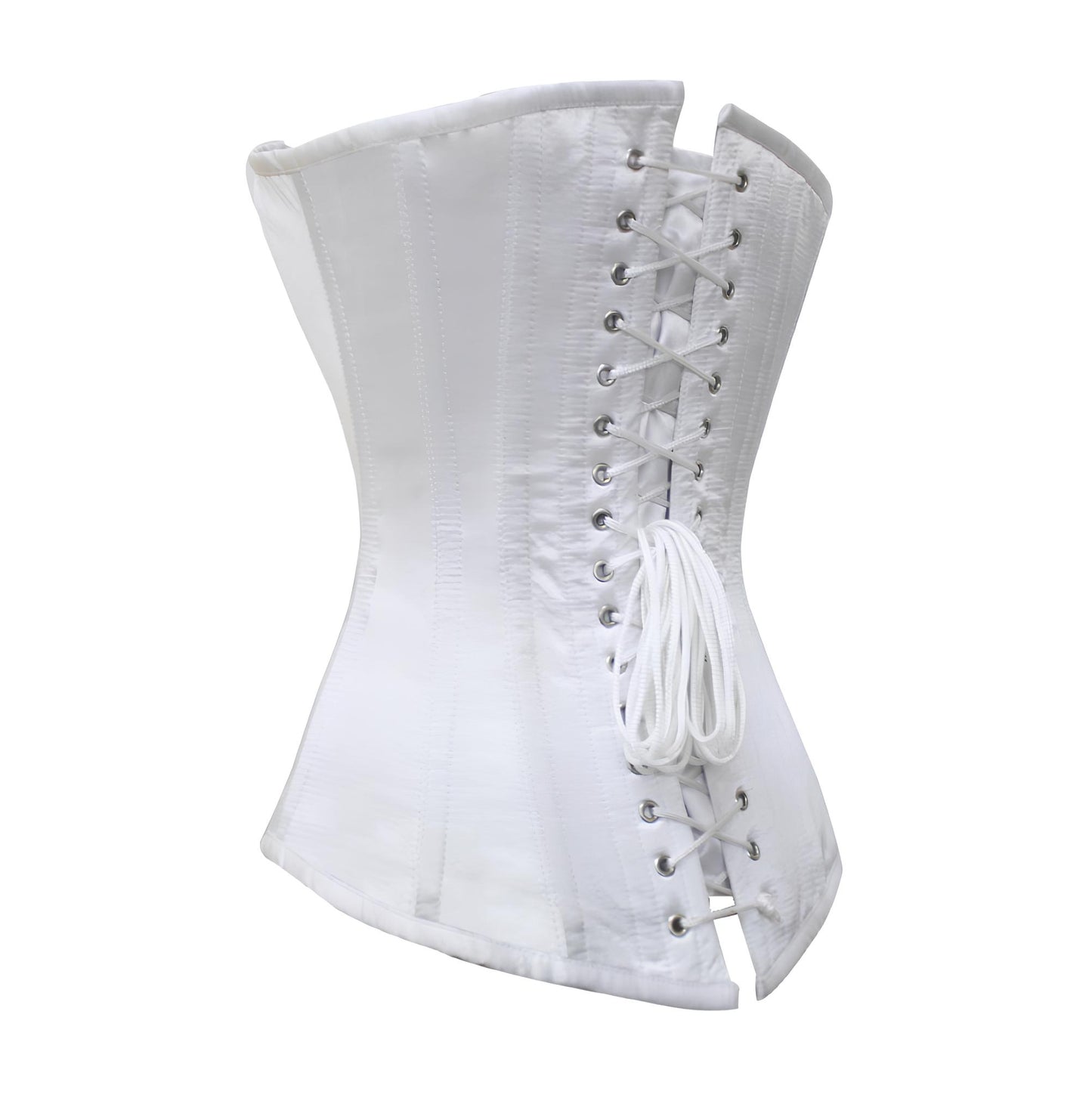OverLong Bust Corset Long Torso Corsets Corsete Corseting White Satin