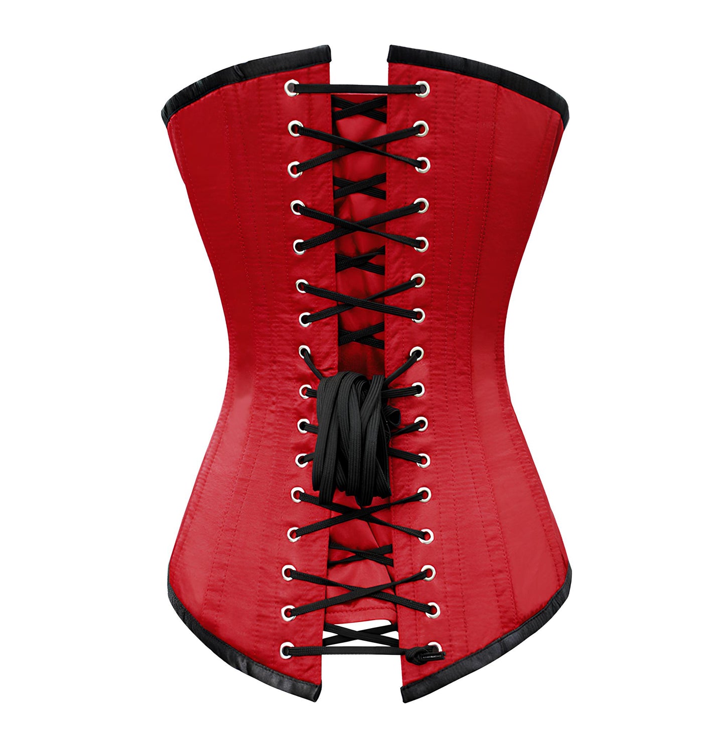 OverLong Bust Corset Long Torso Corsets Corsete Corseting Red Satin