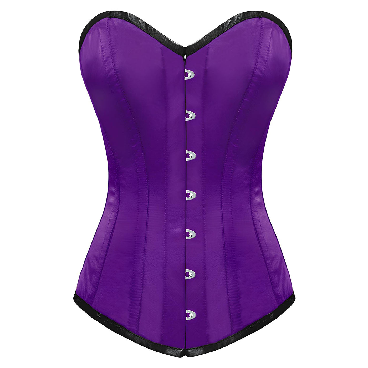OverLong Bust Corset Long Torso Corsets Corsete Corseting Purple Satin