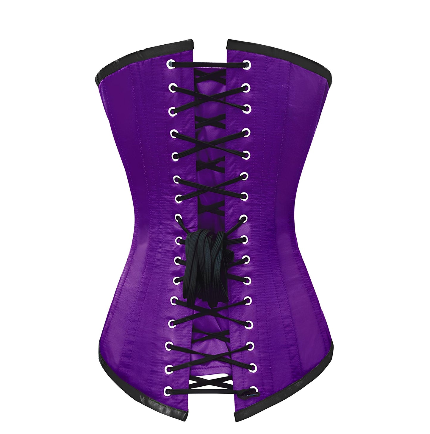 OverLong Bust Corset Long Torso Corsets Corsete Corseting Purple Satin
