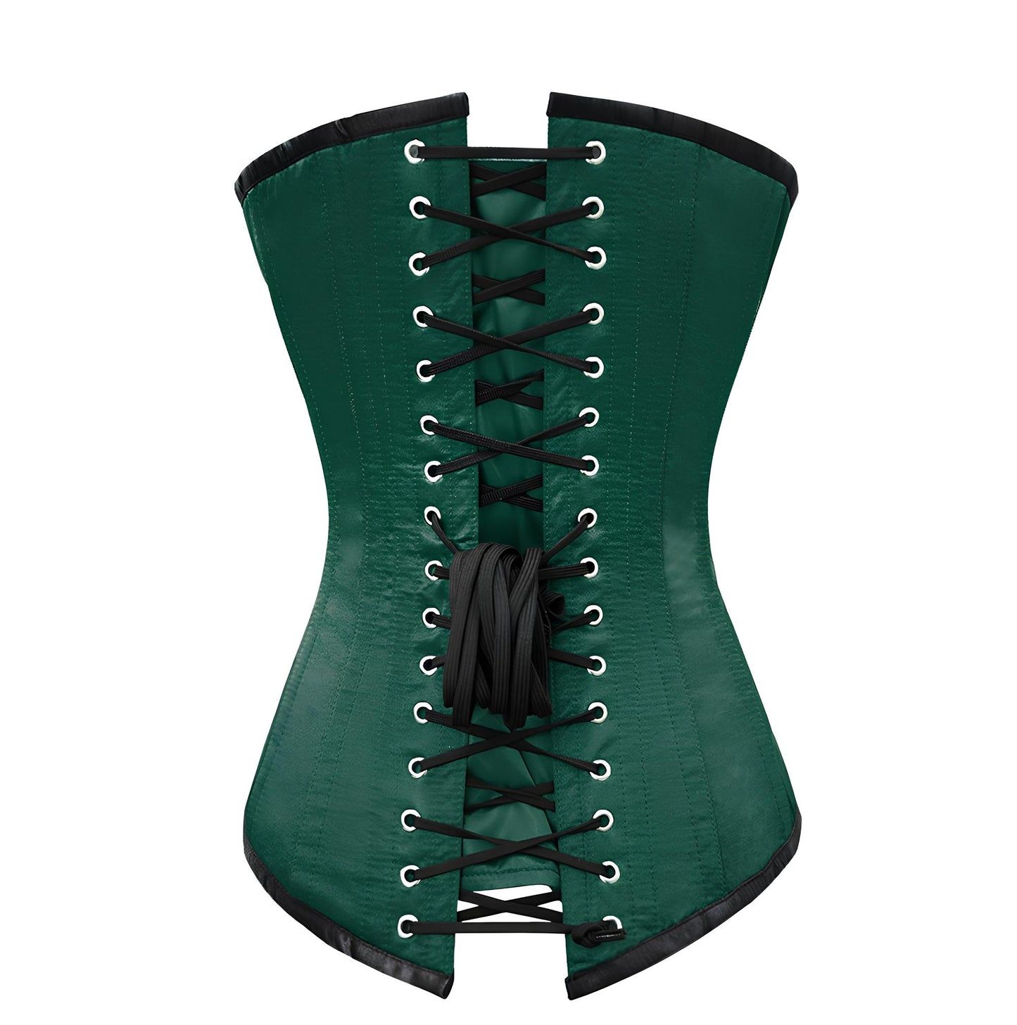 OverLong Bust Corset Long Torso Corsets Corsete Corseting Forest Green Satin