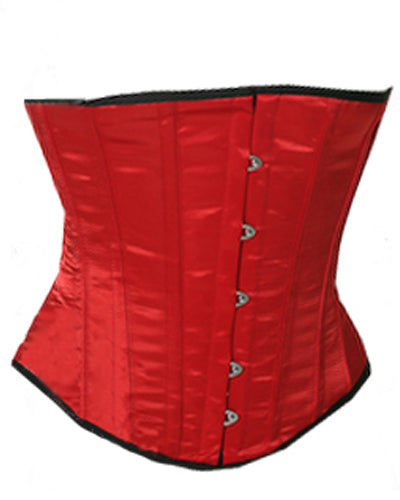 Underbust Corsets Hourglass Curve Waspie Corsete Corseting Red Satin CE-1147