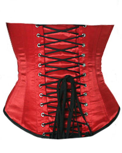 Underbust Corsets Hourglass Curve Waspie Corsete Corseting Red Satin CE-1147