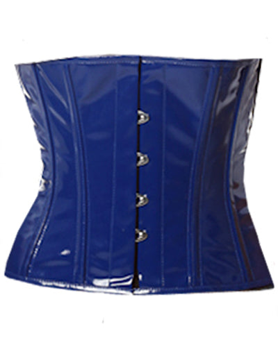 Waistbust Corset Hourglass Curve Waspie Corsete Corseting Blue PVC CE-1166