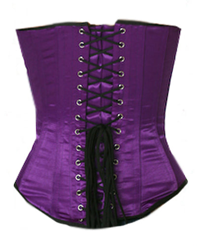 Overbust Corset Hourglass Curve Corsets Corsete Corseting Purple Satin CE-1175