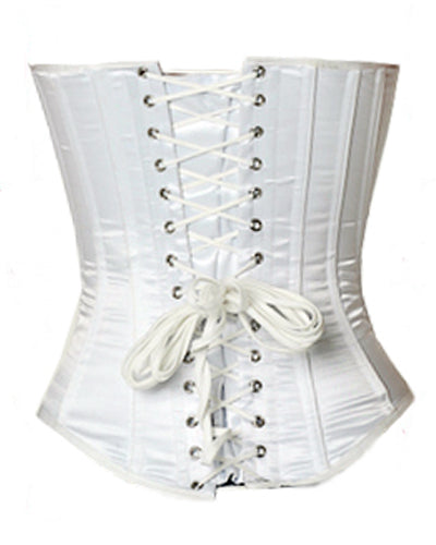 Overbust Corset Hourglass Curve Corsets Corsete Corseting White Satin CE-1180