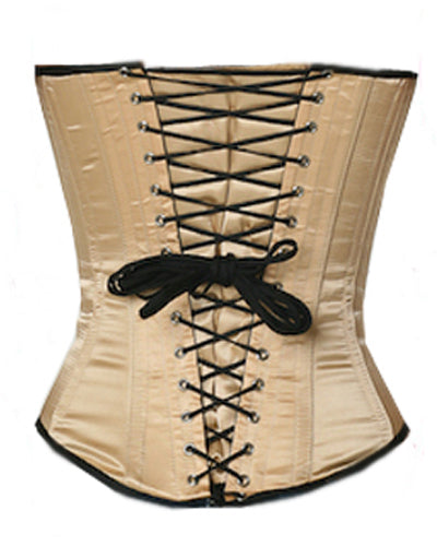Overbust Corset Hourglass Curve Corsets Corsete Corseting Ivory Satin CE-1181