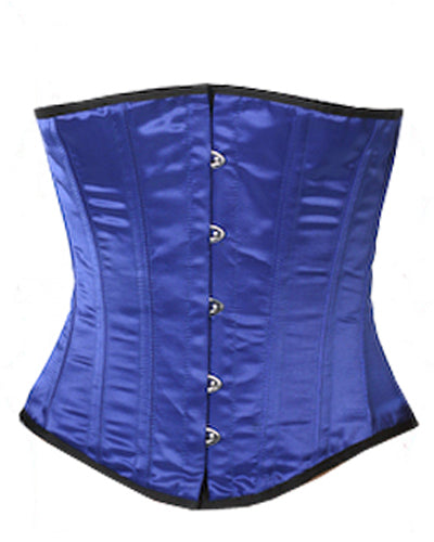Underbust Corsets Hourglass Curve Waspie Corsete Corseting Blue Satin CE-1231