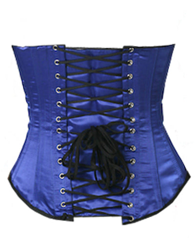 Underbust Corsets Hourglass Curve Waspie Corsete Corseting Blue Satin CE-1231