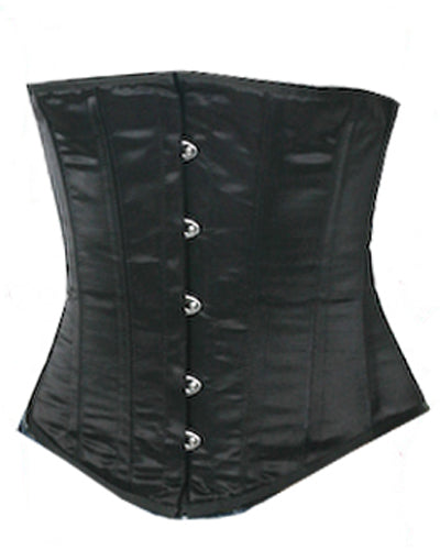 Underbust Corsets Hourglass Curve Waspie Corsete Corseting Black Satin CE-1232