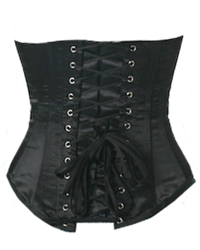 Underbust Corsets Hourglass Curve Waspie Corsete Corseting Black Satin CE-1232