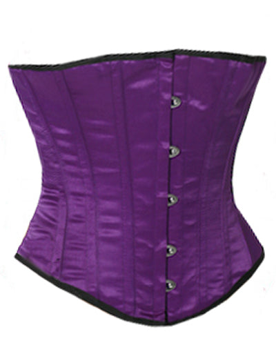 Underbust Corsets Hourglass Curve Waspie Corsete Corseting Purple Satin CE-1233