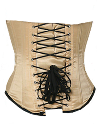 Underbust Corsets Hourglass Curve Waspie Corsete Corseting Ivory Satin CE-1234
