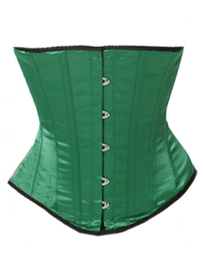 Underbust Corsets Hourglass Curve Waspie Corsete Corseting Green Satin CE-1235