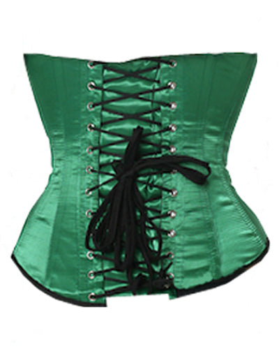 Underbust Corsets Hourglass Curve Waspie Corsete Corseting Green Satin CE-1235