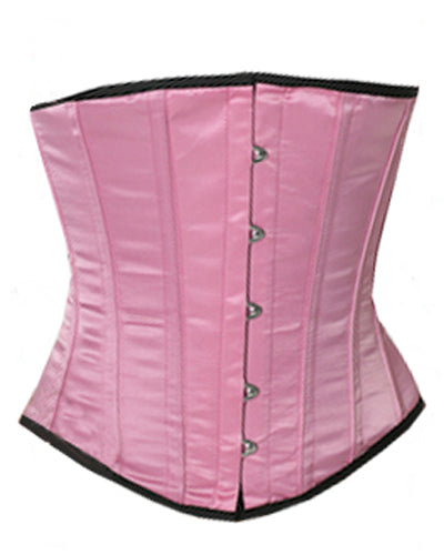 Underbust Corsets Hourglass Curve Waspie Corsete Corseting Pink Satin CE-1236