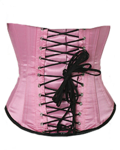 Underbust Corsets Hourglass Curve Waspie Corsete Corseting Pink Satin CE-1236
