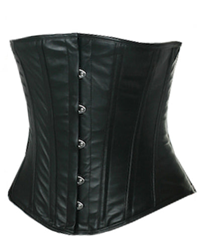 Underbust Corsets Hourglass Curve Waspie Corsete Corseting Black Leather CE-1245