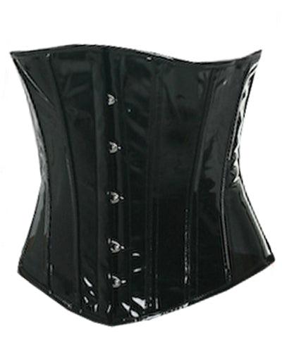Underbust Corsets Hourglass Curve Waspie Corsete Corseting Black PVC CE-1251