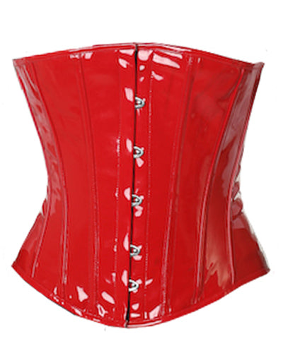 Underbust Corsets Hourglass Curve Waspie Corsete Corseting Red PVC CE-1252