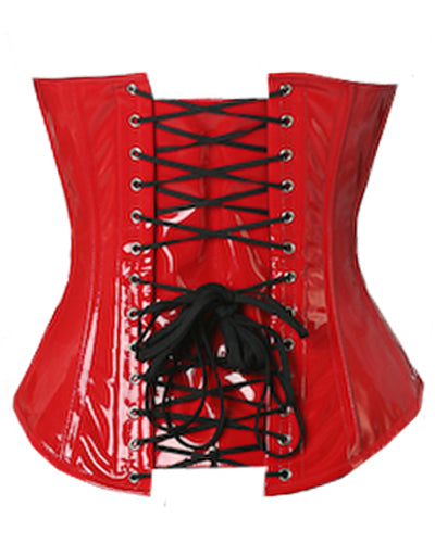 Underbust Corsets Hourglass Curve Waspie Corsete Corseting Red PVC CE-1252