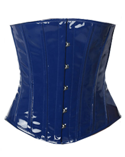 Underbust Corsets Hourglass Curve Waspie Corsete Corseting Blue PVC CE-1253