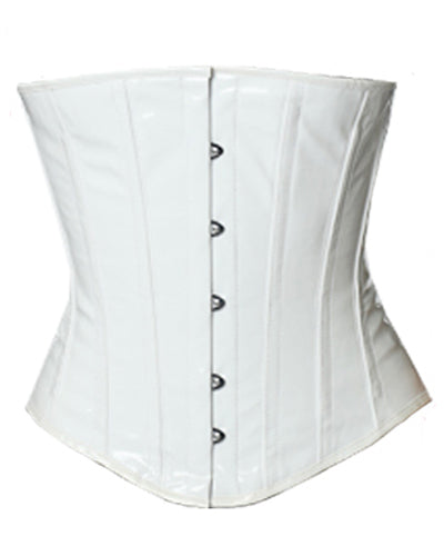 Underbust Corsets Hourglass Curve Waspie Corsete Corseting White PVC CE-1255