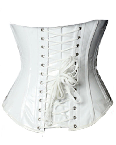 Underbust Corsets Hourglass Curve Waspie Corsete Corseting White PVC CE-1255