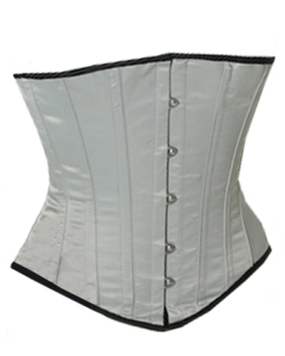 Underbust Corsets Hourglass Curve Waspie Corsete Corseting Grey Satin CE-1256