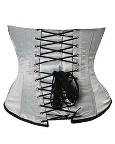 Underbust Corsets Hourglass Curve Waspie Corsete Corseting Grey Satin CE-1256
