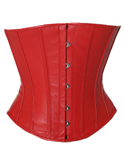 Underbust Corsets Hourglass Curve Waspie Corsete Corseting Red Leather CE-1260