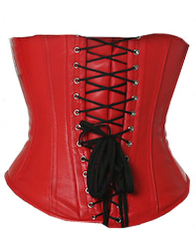 Underbust Corsets Hourglass Curve Waspie Corsete Corseting Red Leather CE-1260