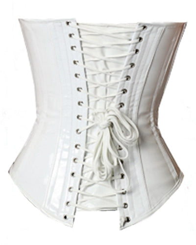 Overbust Corset Hourglass Curve Corsets Corsete Corseting White PVC CE-1313