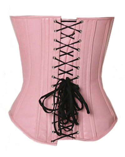 Overbust Corset Hourglass Curve Corsets Corsete Corseting Pink Leather CE-1319