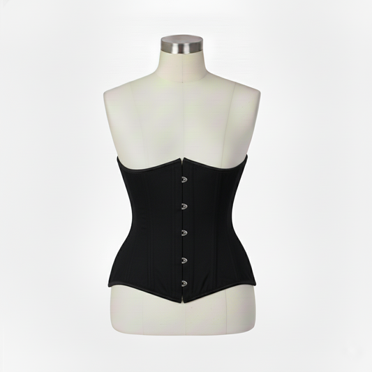 Underbust Corsets Hourglass Curve Waspie Corsete Corseting Black Cotton CE-0210251