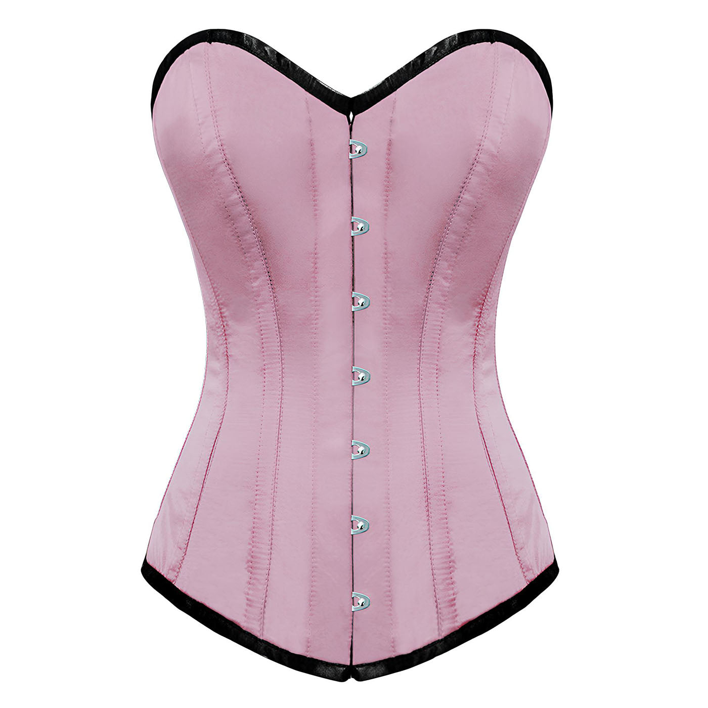OverLong Bust Corset Long Torso Corsets Corsete Corseting Pink Satin