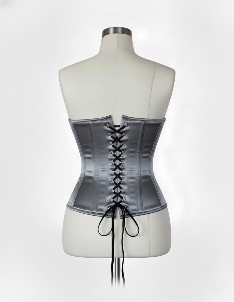 Underbust Corsets Hourglass Curve Waspie Corsete Corseting Front Clasps Gary Satin CE-0210252