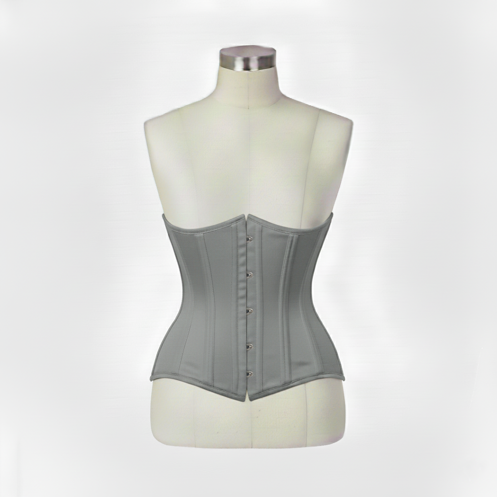 Underbust Corsets Hourglass Curve Waspie Corsete Corseting Grey Cotton CE-0210251