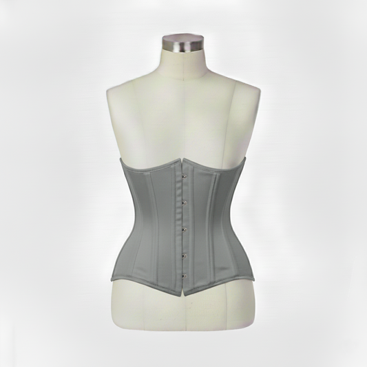 Underbust Corsets Hourglass Curve Waspie Corsete Corseting Grey Cotton CE-0210251