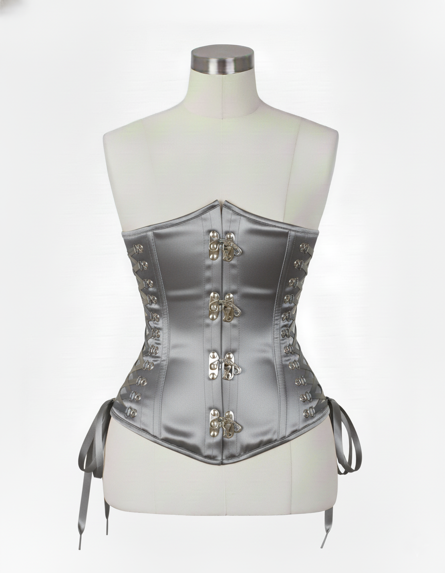 Underbust Corsets Hourglass Curve Waspie Corsete Corseting Front Clasps Gary Satin CE-0210252