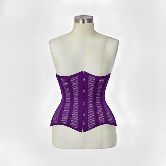 Underbust Corsets Hourglass Curve Waspie Corsete Corseting Purple Mesh CE-0210251