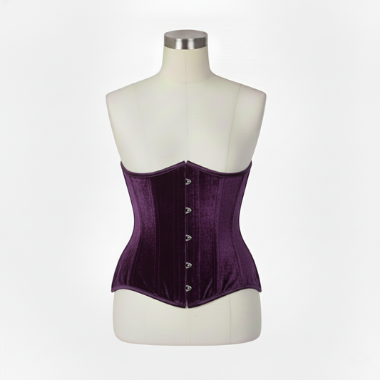Underbust Corsets Hourglass Curve Waspie Corsete Corseting Purple Velvet CE-0210251