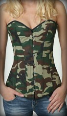 Over Long Bust Camouflage Corset-CE-1929
